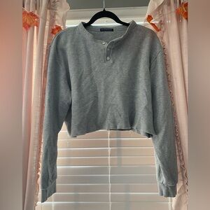 Brandy Melville cropped Henley, size medium but runs small.